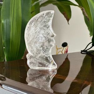 Clear Quartz Crystal Moon